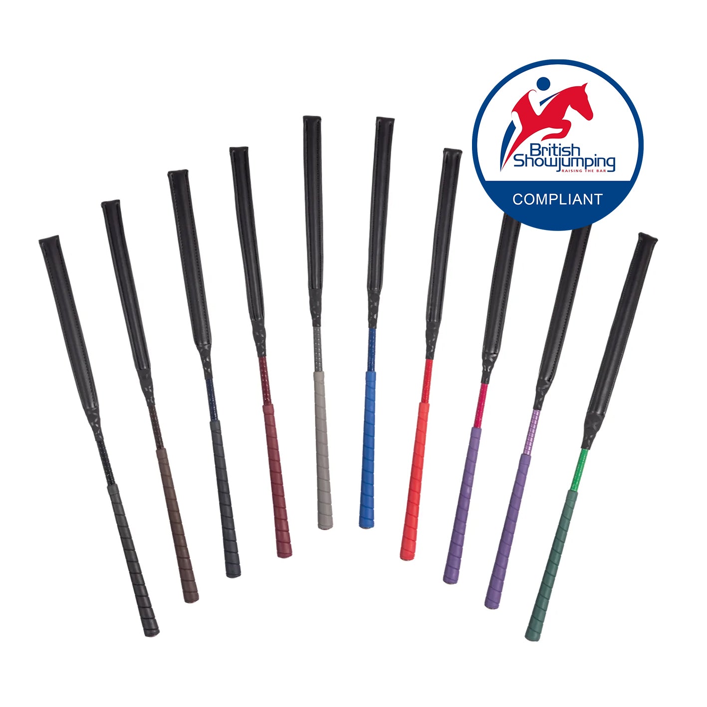 Rubber Handle Cushion Jump Bat Horse Whips Country Direct