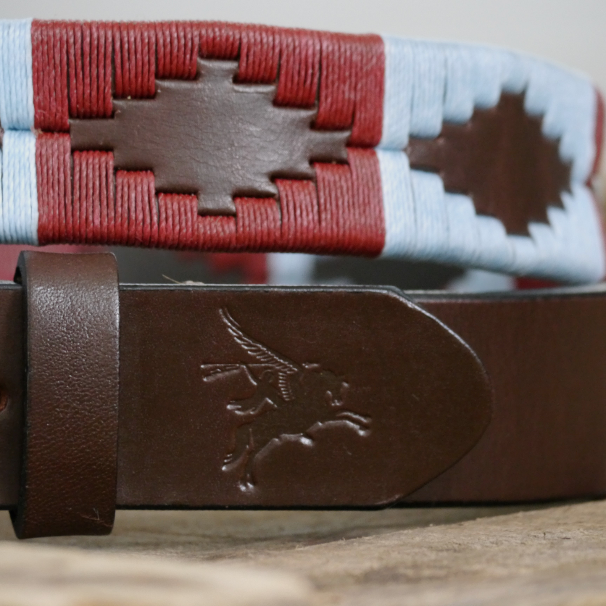 AIRBORNE LEATHER POLO BELT