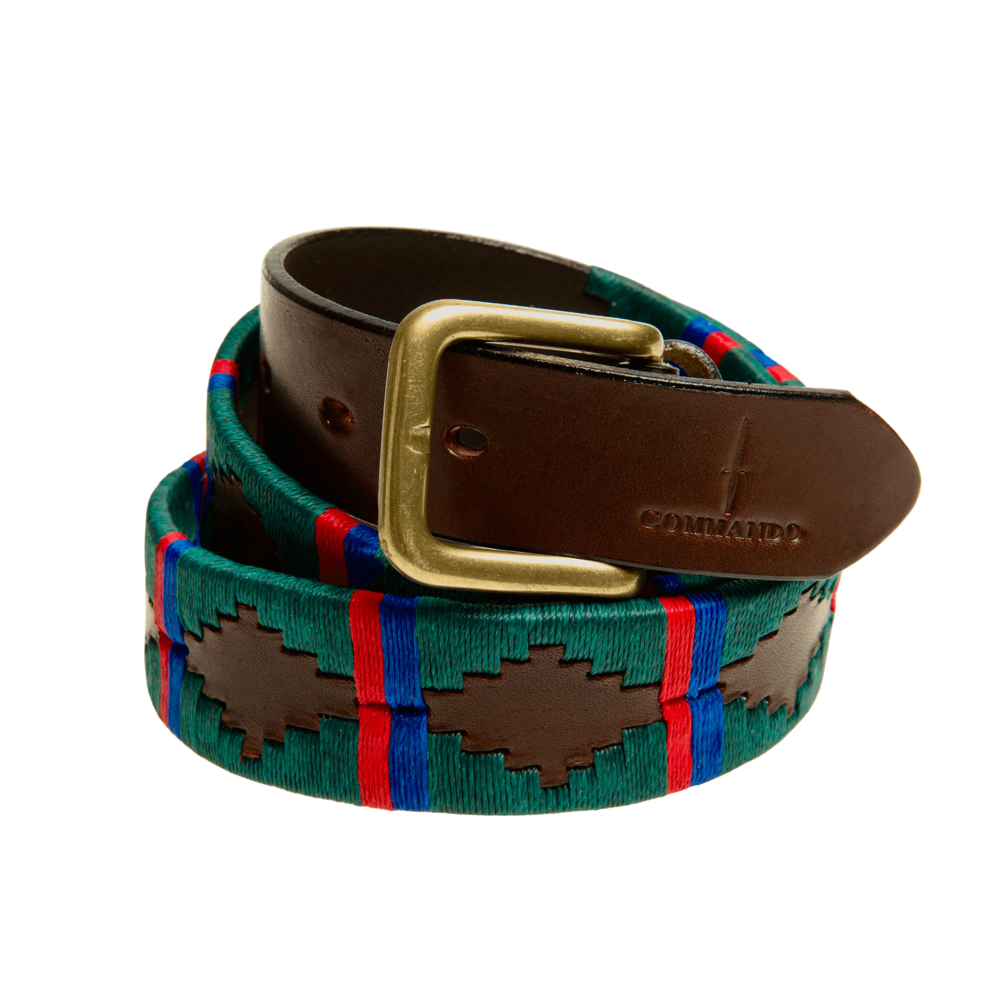 Close-up of the Country Direct & Pampeano 29 Commando RA Leather Polo Belt.