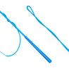Close-up of the Country Direct County Lunge Whip in royal blue. 