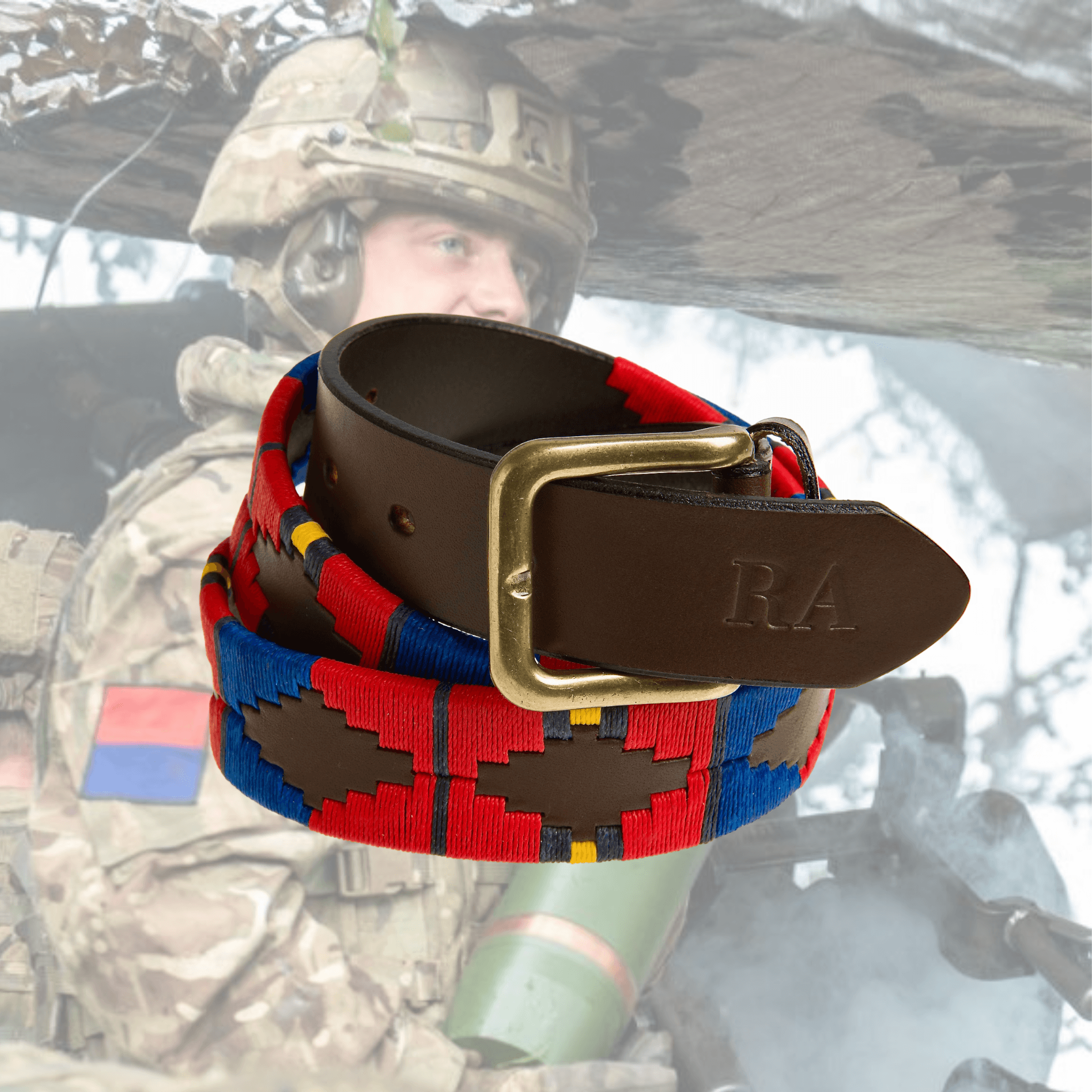 The Country Direct & Pampeano Royal Artillery Leather Polo Belt.