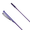 Close-up of the handle and end of the Country Direct Braided Everyday Riding Whip in purple.