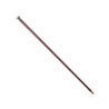 The Country Direct Silver Cap Leather Show Cane. 66cm long, with a metal cap end, smooth brown leather design and stitched seam detail.